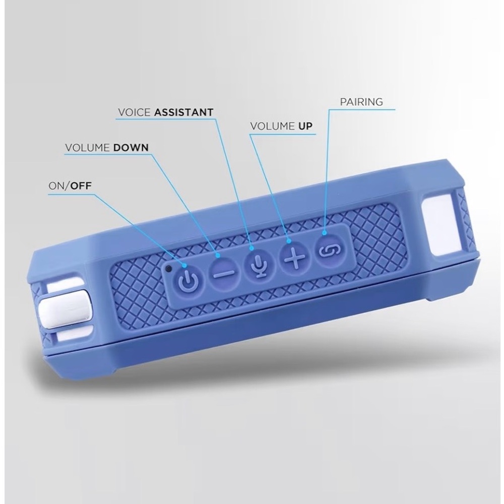 Altec Lansing HydraMini 2.0 EverythingProof Wireless Speaker.
Color/ periwinkle - Picture 4 of 4
